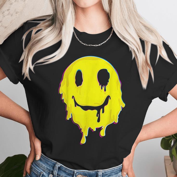 Melting Smiley Face Halloween Unisex T-Shirt Gifts for Her