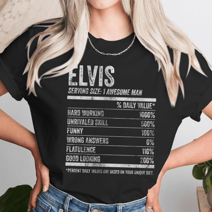 Mens Elvis Nutrition Personalized Name Funny Name Facts Unisex T-Shirt Gifts for Her