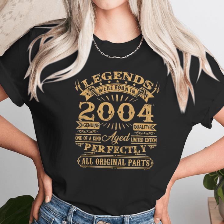 Mens Legends Were Born In 2004 18 Years Old Gifts 18Th Birthday Unisex T-Shirt Gifts for Her