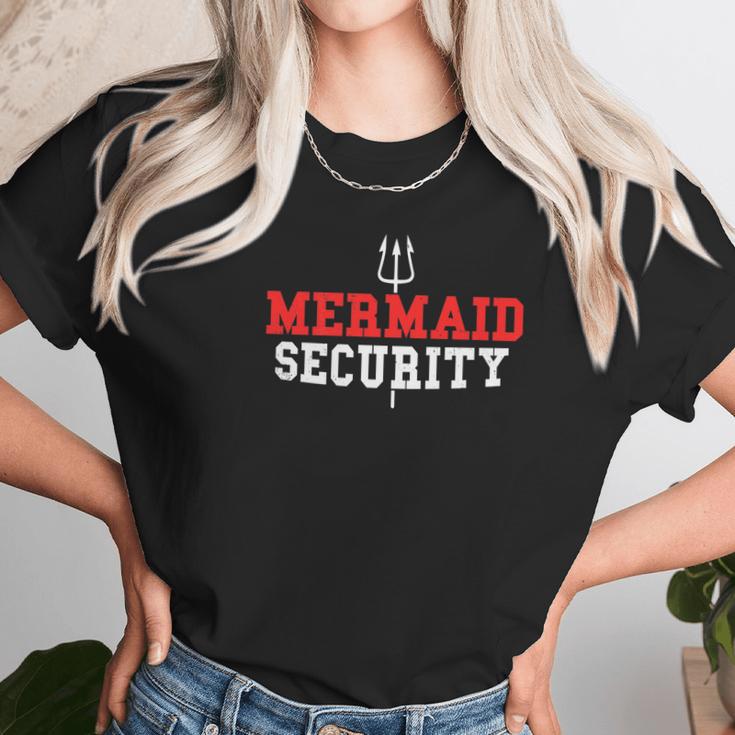 Mermaid Security Funny Swimming Gift Trident Unisex T-Shirt Gifts for Her