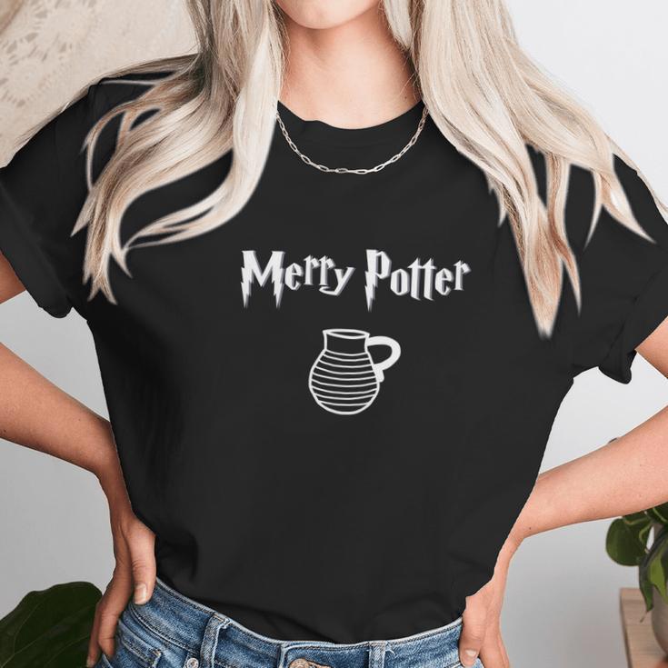 Merry Potter Funny Book Reading Harry Pottery Unisex T-Shirt Gifts for Her