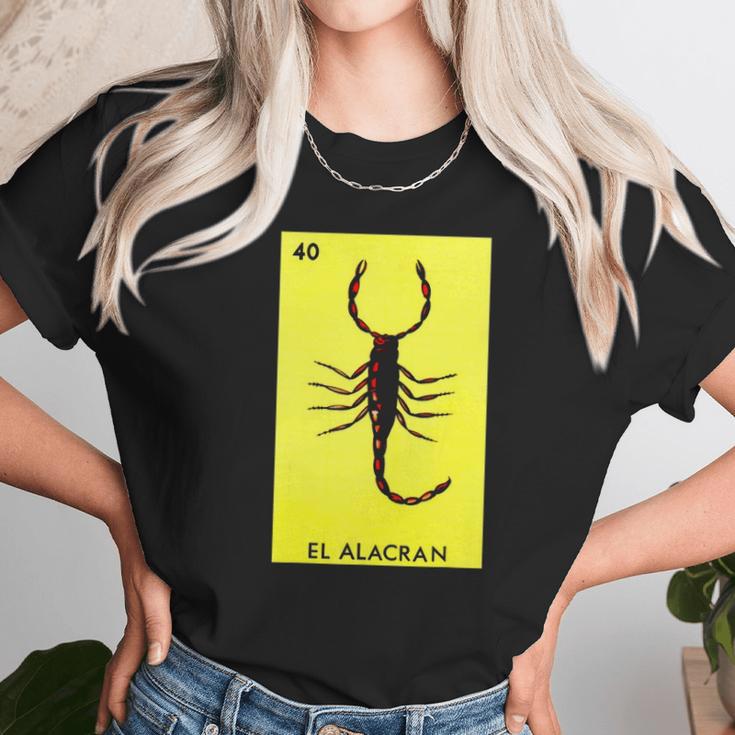 Mexican Lottery Gifts Mexican Bingo El Alacran Unisex T-Shirt Gifts for Her