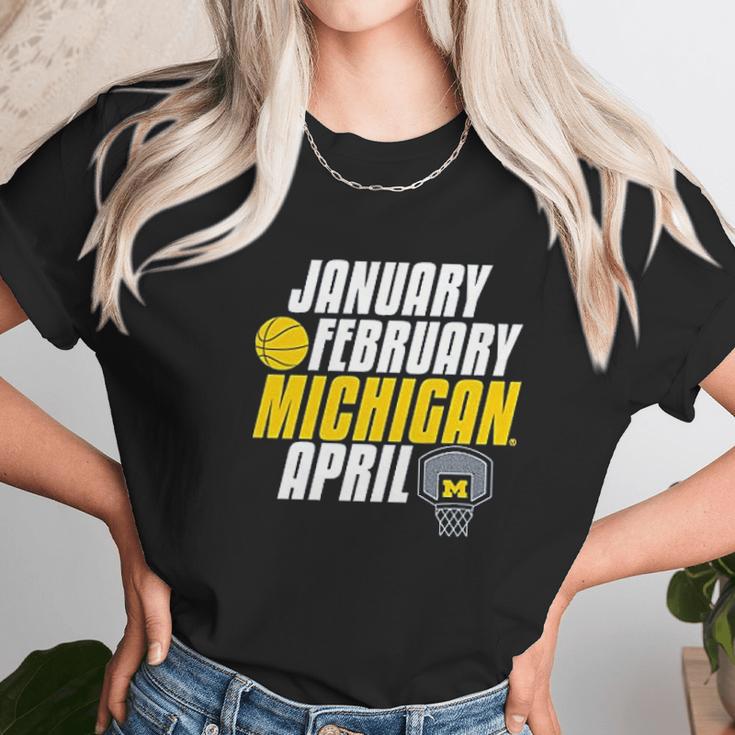 Michigan Wolverines Month Of Michigan Basketball Unisex T-Shirt Gifts for Her