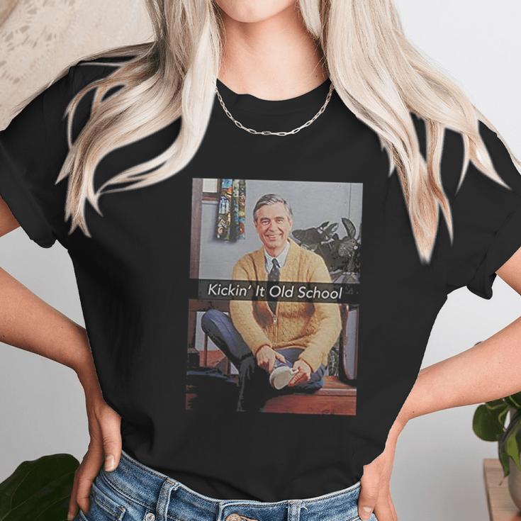 Mister Rogers Kickin It Old School Official Fitted T-Shirt Unisex T-Shirt Gifts for Her