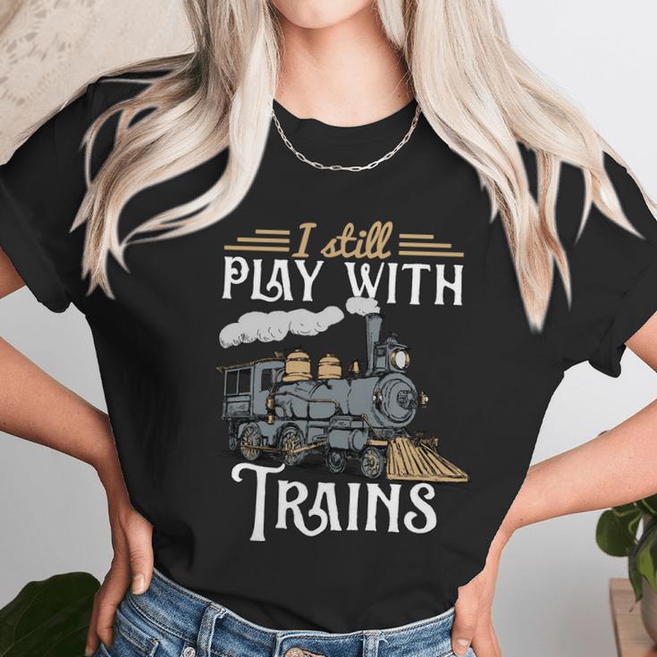 Model Steam Train Cute Gift Locomotive Trainspotting Meaningful Gift Graphic Design Printed Casual Daily Basic Unisex T-Shirt Gifts for Her