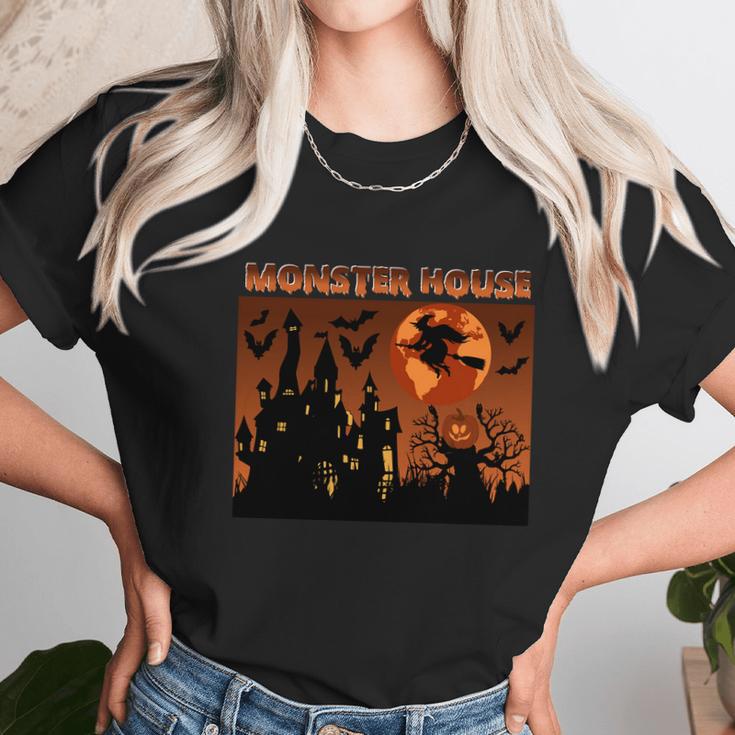 Monster House Moon Funny Halloween Quote Unisex T-Shirt Gifts for Her