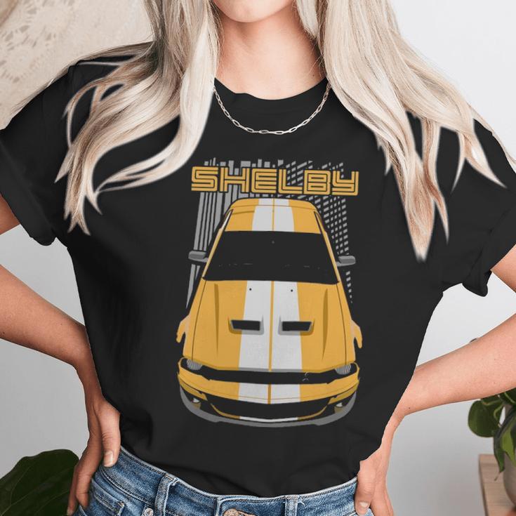 Mustang Shelby Gt500 2007 2009 Yellow Unisex T-Shirt Gifts for Her