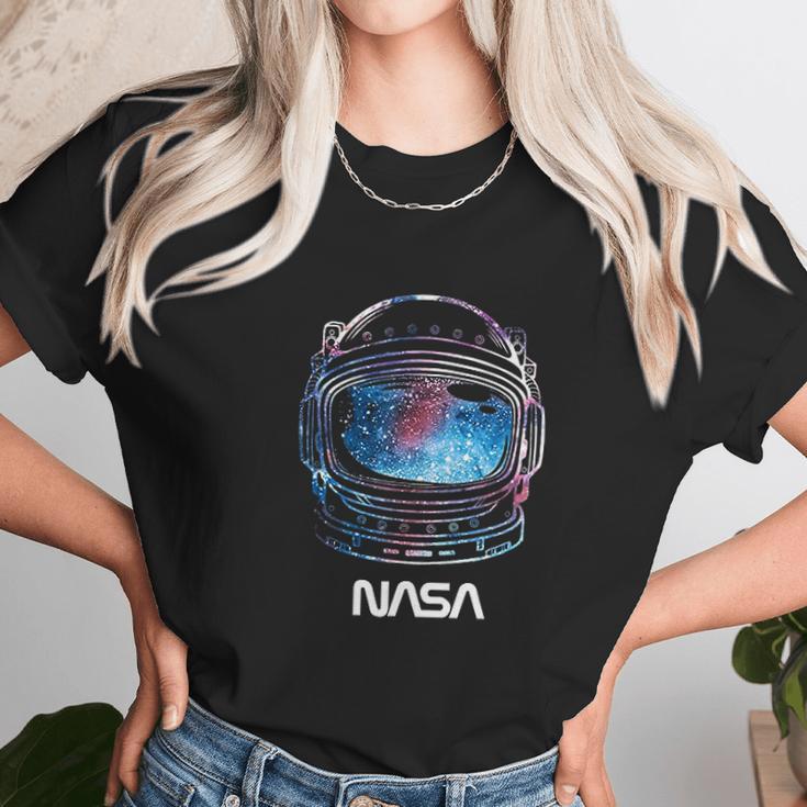 Nasa Galaxy Lineart Fill Helmet Unisex T-Shirt Gifts for Her