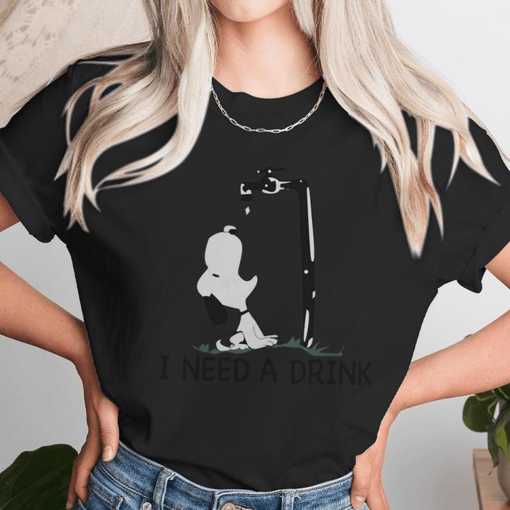 I Need A Drink Snoopy Unisex T-Shirt Gifts for Her