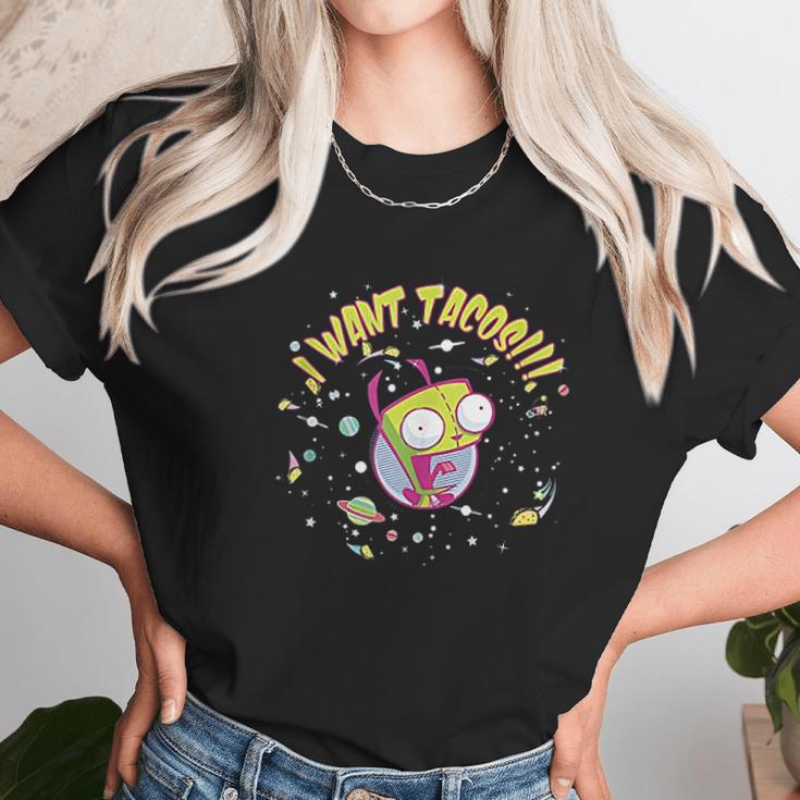 Nickelodeon Invader Zim Gir Wants Tacos Unisex T-Shirt Gifts for Her