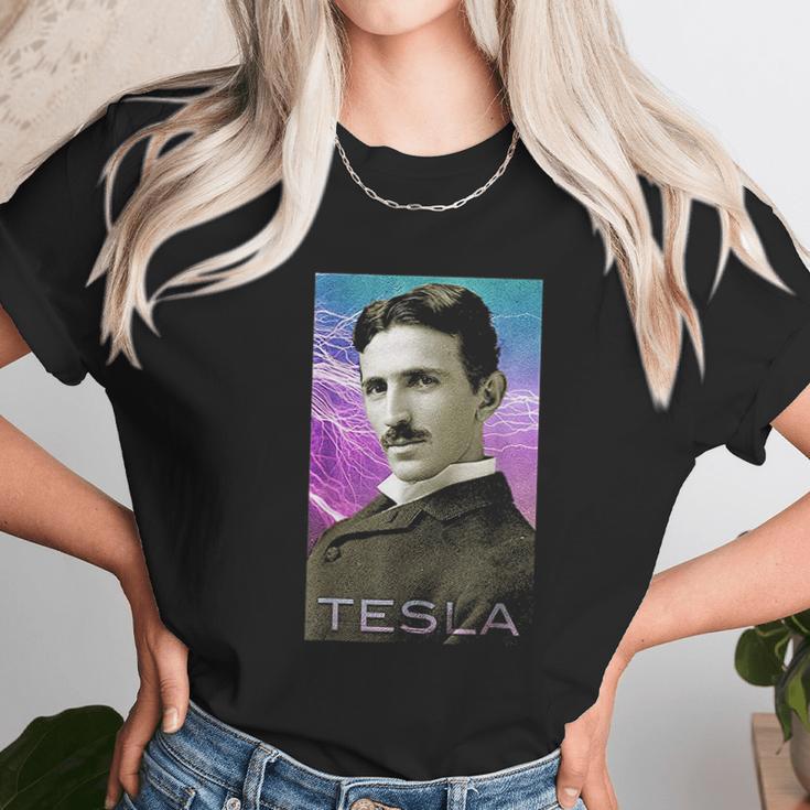 Nikola Teslas Inspiring Science Electricity Unisex T-Shirt Gifts for Her