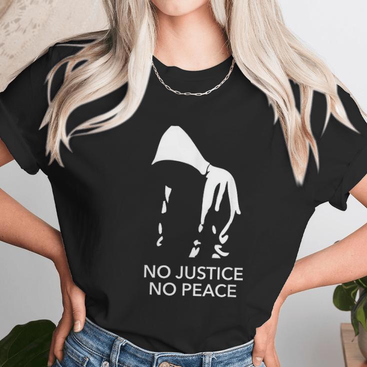 No Justice No Peace Black Lives Matter Unisex T-Shirt Gifts for Her