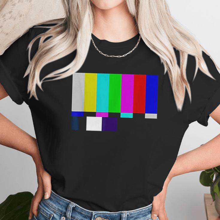 No Signal Television Screen Color Bars Test Pattern Unisex T-Shirt Gifts for Her