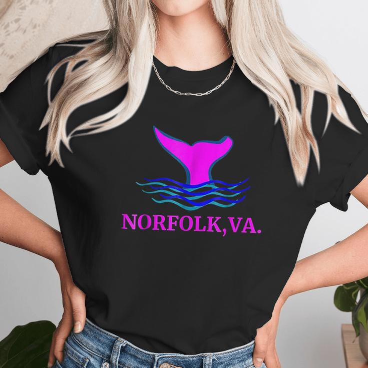 Norfolk Virginia Diving Mermaid Unisex T-Shirt Gifts for Her