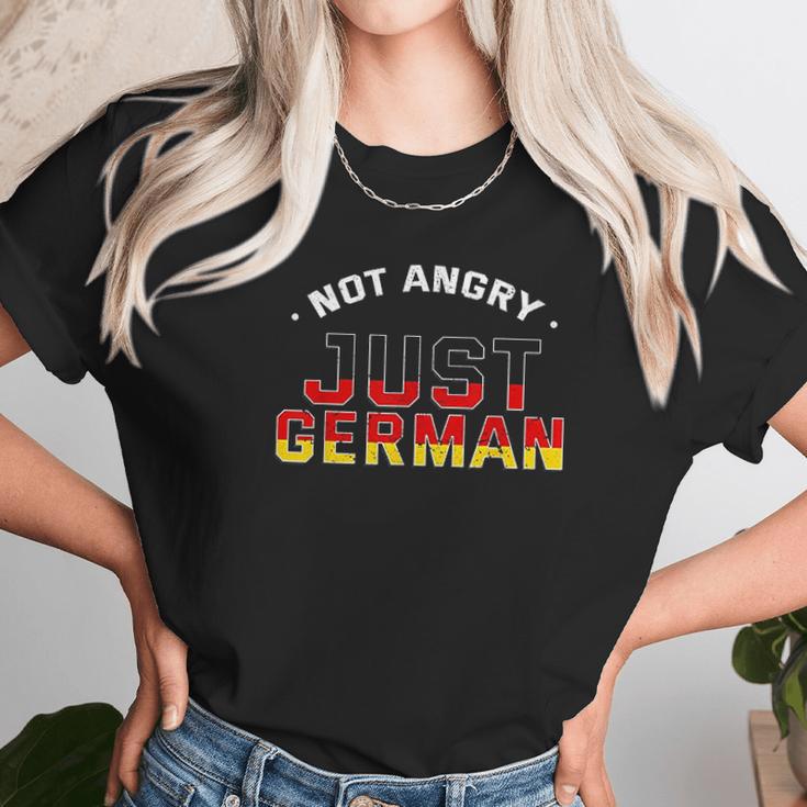 Not Angry Just German Deutschland Voice Germany Europe Unisex T-Shirt Gifts for Her