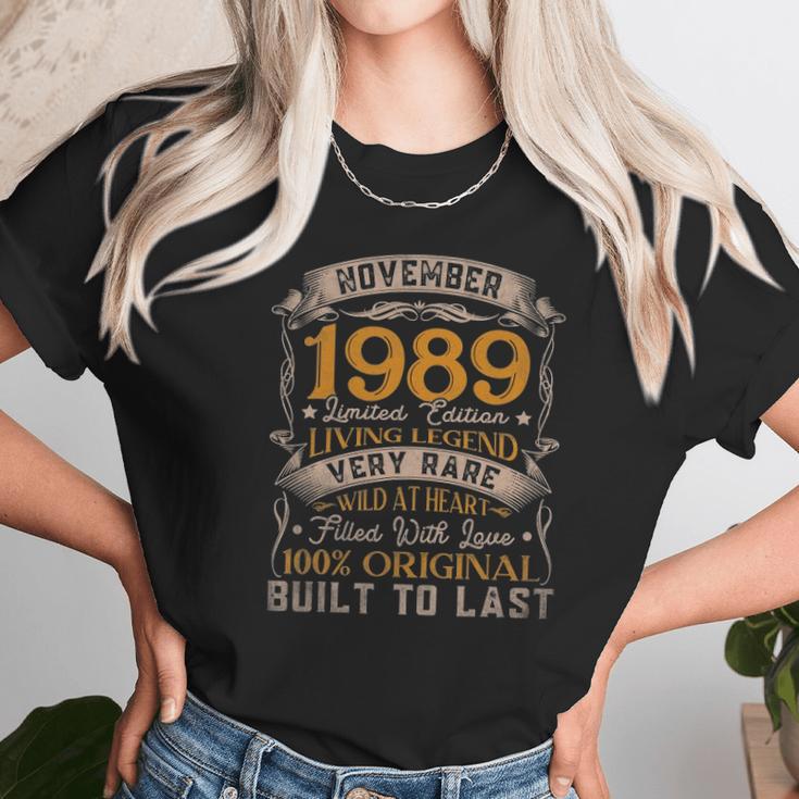 November 1989 Vintage 33Rd Birthday Classic 33 Years Old Unisex T-Shirt Gifts for Her