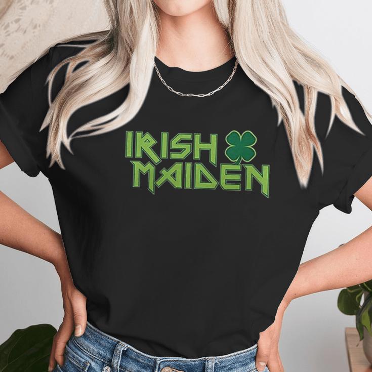 Old Glory St Patricks Day Irish Maiden Juniors Unisex T-Shirt Gifts for Her