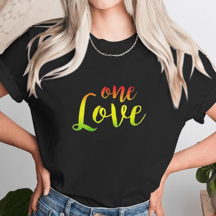 One Love Rasta Reggae Roots Peace Love Unisex T-Shirt Gifts for Her