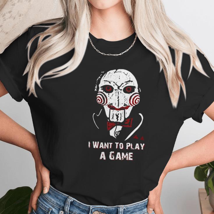 Oyshriola Saw I Want You To Play A Game Unisex T-Shirt Gifts for Her