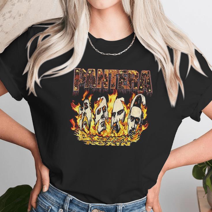 Pantera Official Vintage Flames Unisex T-Shirt Gifts for Her