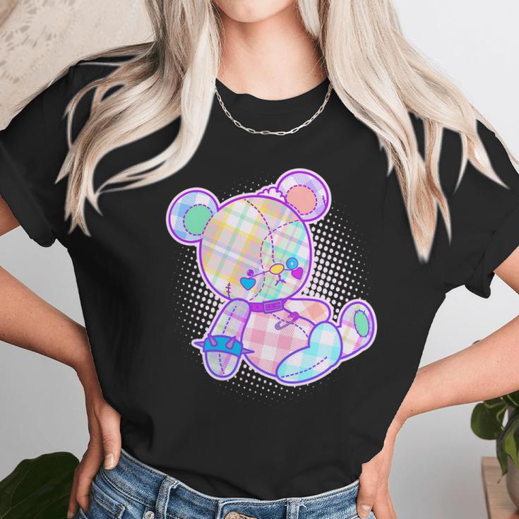 Pastel Kawaii Cute Goth Punk Teddy Bear Unisex T-Shirt Gifts for Her