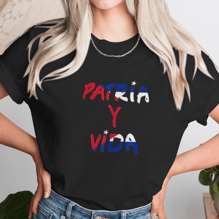 Patria Y Vida Cuba Cuban Freedom Movement Himno Cubano Unisex T-Shirt Gifts for Her