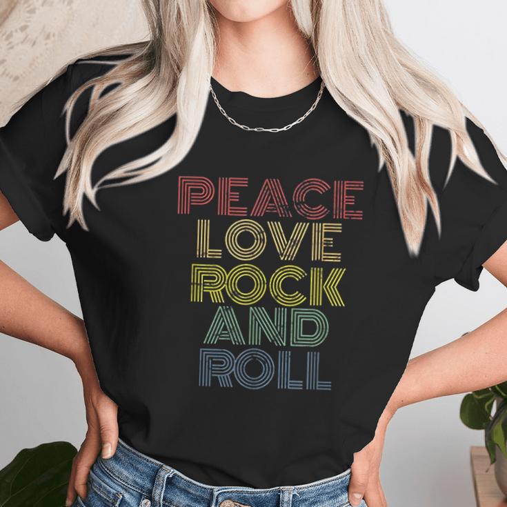 Peace Love Rock And Roll Unisex T-Shirt Gifts for Her