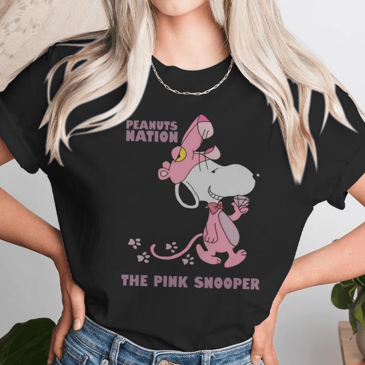 Peanuts Nation The Pink Snooper Unisex T-Shirt Gifts for Her