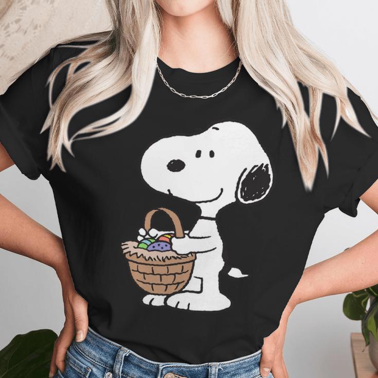 Peanuts Snoopy Easter Basket Unisex T-Shirt Gifts for Her