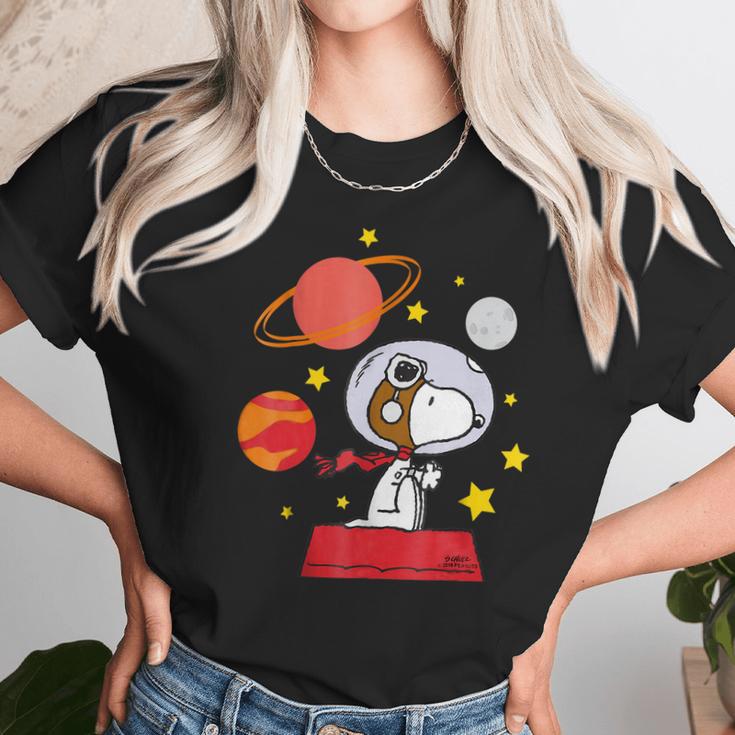 Peanuts Snoopy Space Pilot Mars Moon And Saturn Shirt Unisex T-Shirt Gifts for Her