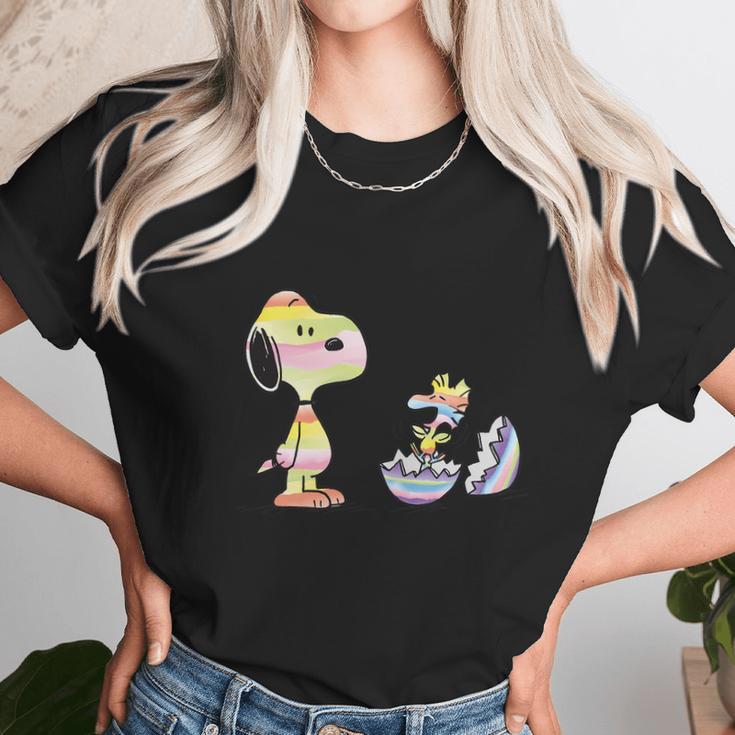 Peanuts Snoopy Woodstock Easter Egg Unisex T-Shirt Gifts for Her