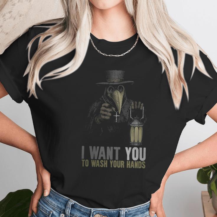 Plague Doctor I Want You To Wash Your Hands Shirt Unisex T-Shirt Gifts for Her