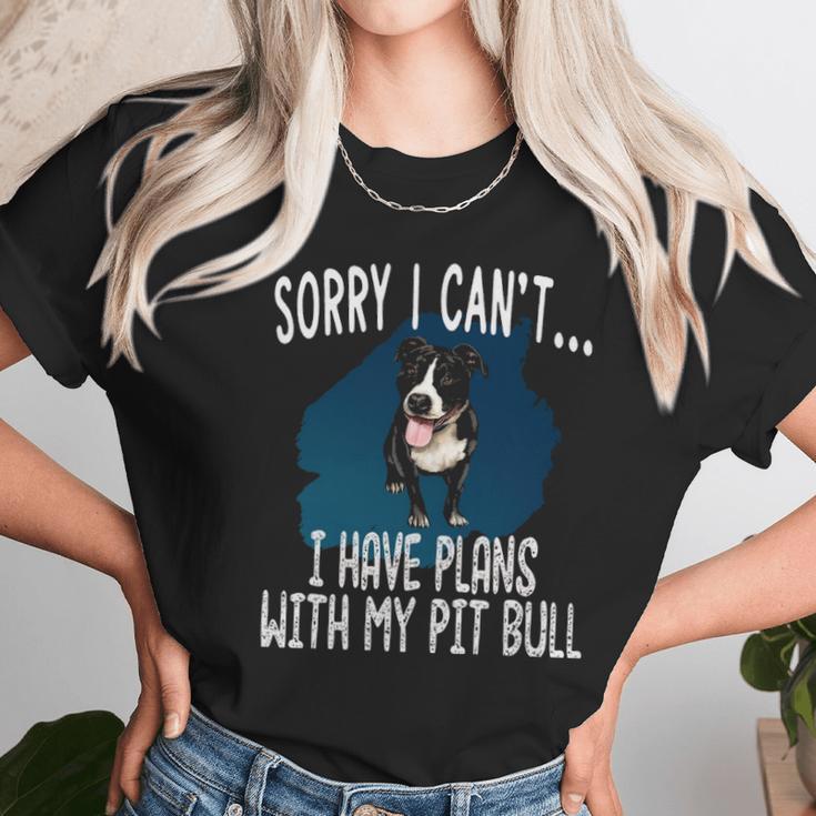 I Have Plans With My Pitt Bull Dog Unisex T-Shirt Gifts for Her