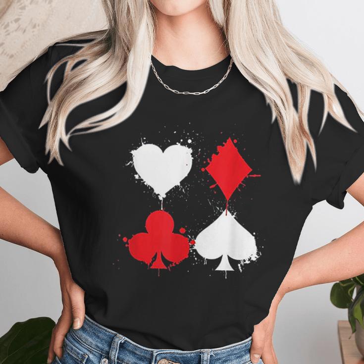 Playing Cards Poker Heart Spade Diamond Club Unisex T-Shirt Gifts for Her