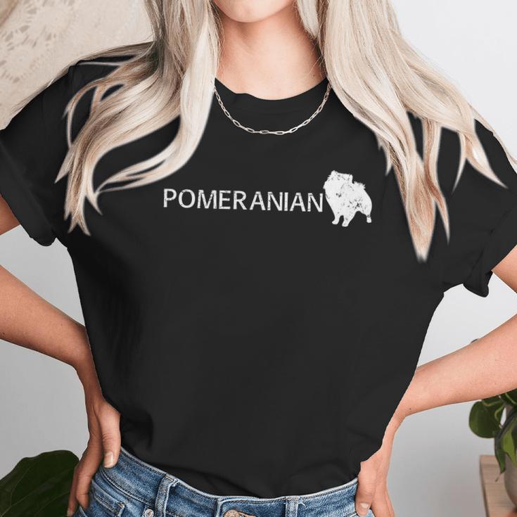 Pomeranian Dog Logo Unisex T-Shirt Gifts for Her