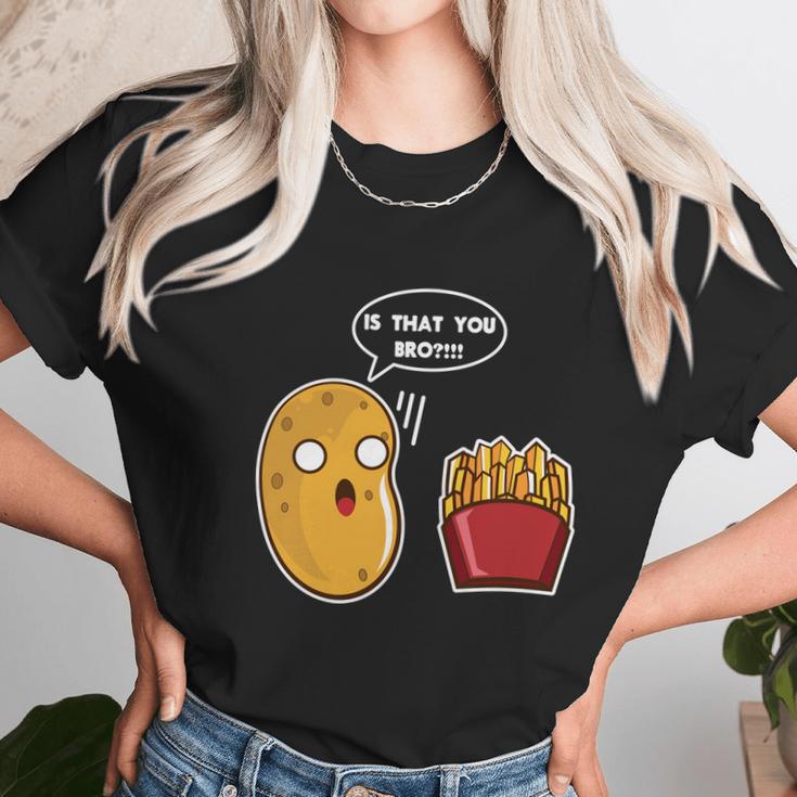 I Am A Potato Gift French Fry Gift Potato Gift Cool Gift Graphic Design Printed Casual Daily Basic Unisex T-Shirt Gifts for Her