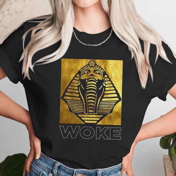 Pride Woke African American Egyptian Kemetic King Tut Unisex T-Shirt Gifts for Her