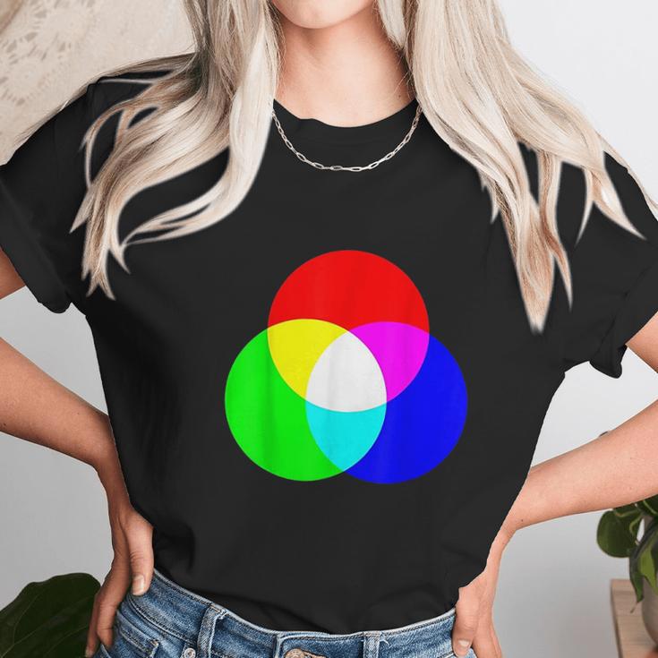 Primary Color Mixing Rgb Color Model Art Paint Unisex T-Shirt Gifts for Her