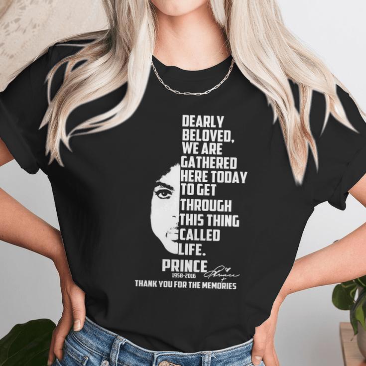 Prince Dearly Beloved We Are Gathered Here Today Unisex T-Shirt Gifts for Her