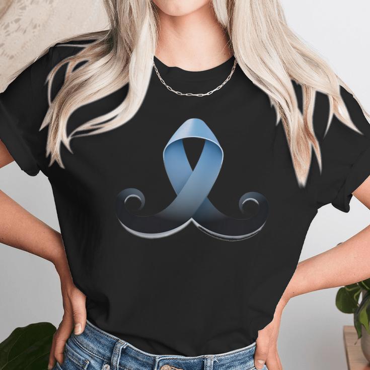 Prostate Awareness Ribbon Mustache Unisex T-Shirt Gifts for Her