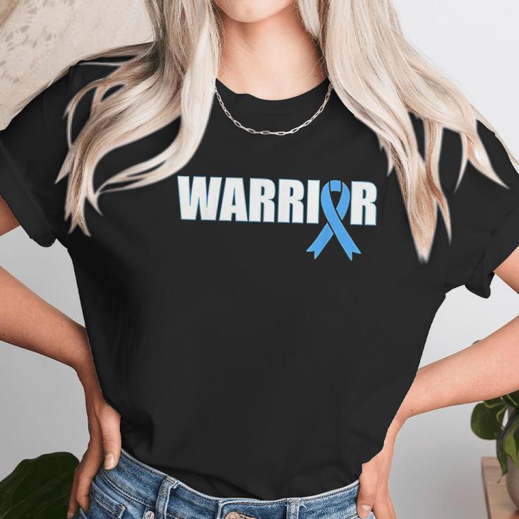 Prostate Warrior Light Blue Ribbon Unisex T-Shirt Gifts for Her