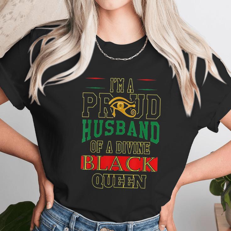 Proud Husband Of A Divine Black Queen Unisex T-Shirt Gifts for Her