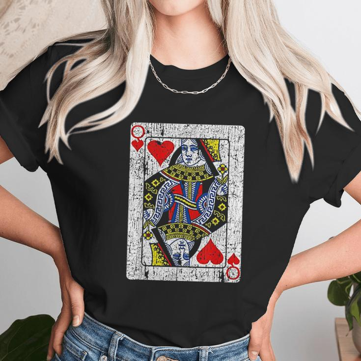 Queen Of Hearts Card Costume Vintage Unisex T-Shirt Gifts for Her