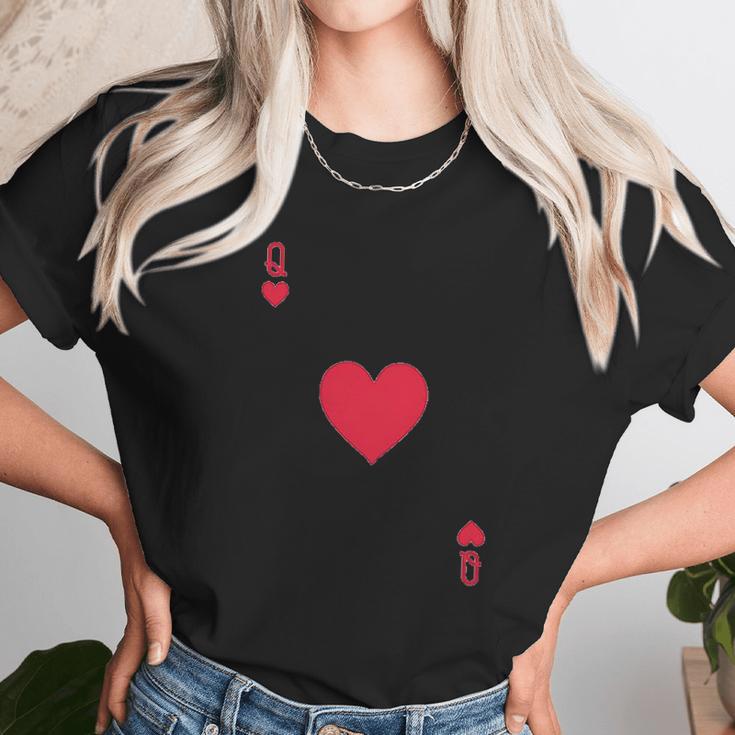 Queen Of Hearts Playing Card Easy Halloween Costume Unisex T-Shirt Gifts for Her