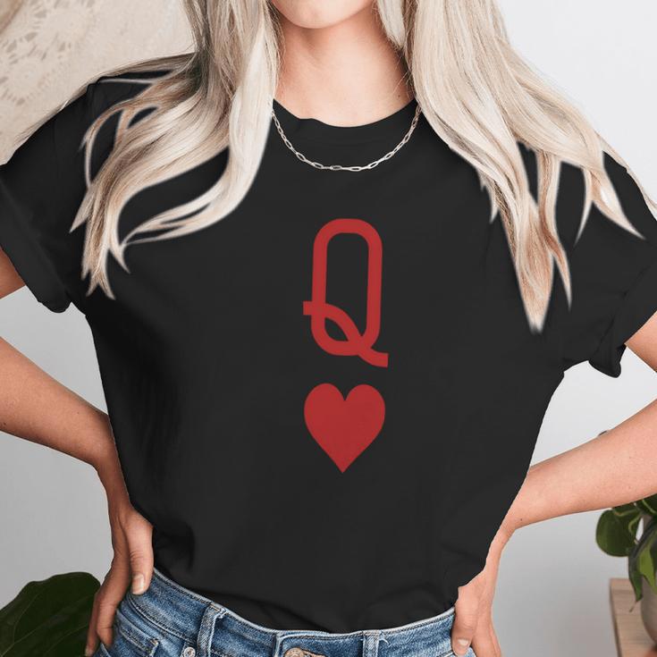 Queen Of Hearts Vintage Engraving Card T-Shirt Unisex T-Shirt Gifts for Her