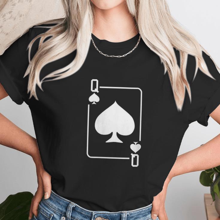 Queen Of Spades Playing Card Halloween Costume Dark Unisex T-Shirt Gifts for Her