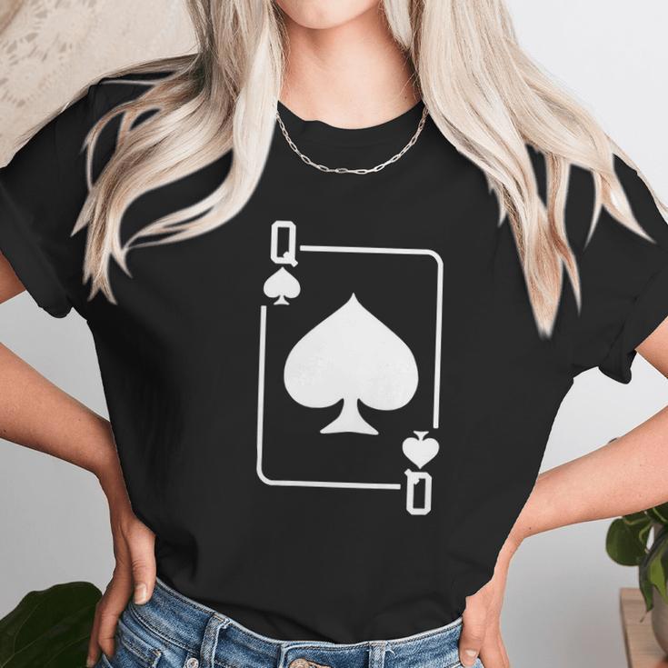 Queen Of Spades Playing Card Unisex T-Shirt Gifts for Her