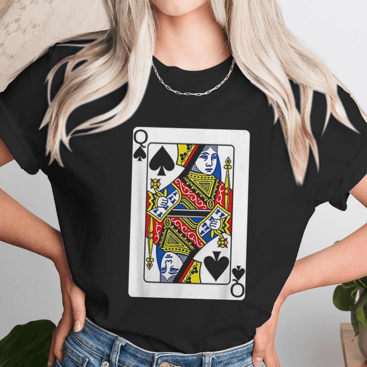 Queen Of Spades Playing Card Unisex T-Shirt Gifts for Her