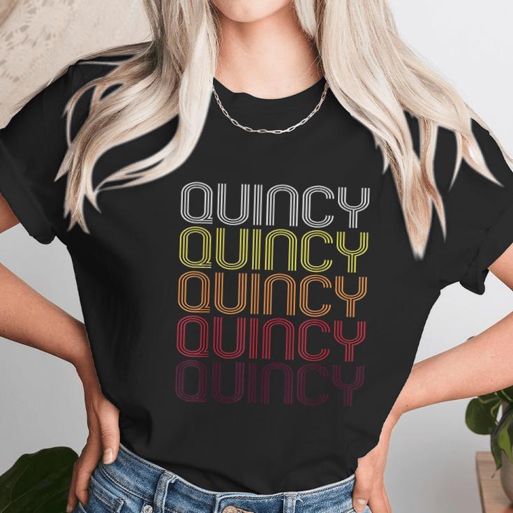 Quincy Ma Vintage Style Massachusetts Unisex T-Shirt Gifts for Her