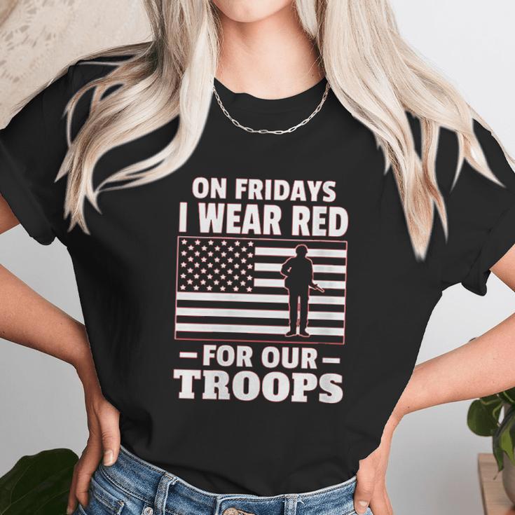 Red Fridays Military Supporter Unisex T-Shirt Gifts for Her